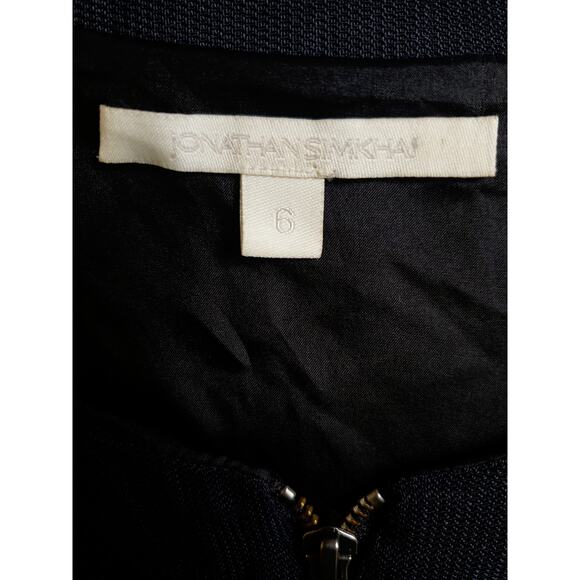 Jonathan Simkhai Linen & Vegan Leather Mini Dress Size 6 - Picture 3 of 4